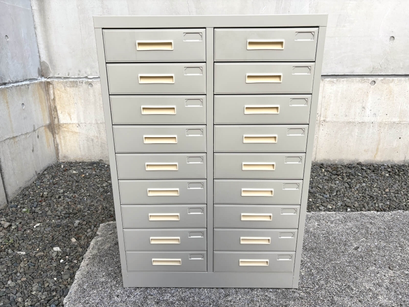 スチール製レターケース　2列9段　中古_1