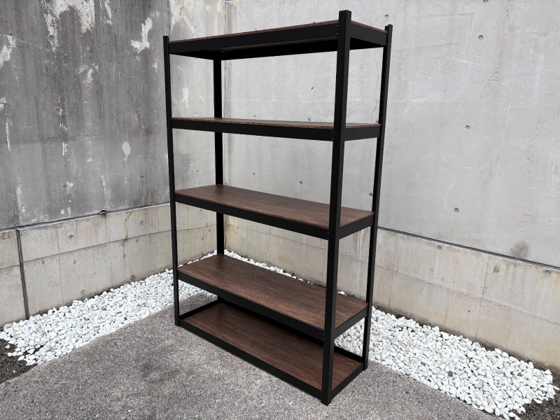 木製棚板　スチールラック　W1215/D415/H1810㎜　中古