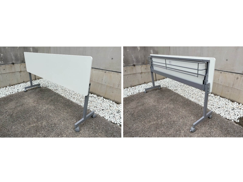 サイドスタックテーブル　W1800/D450㎜　ホワイト　中古_7