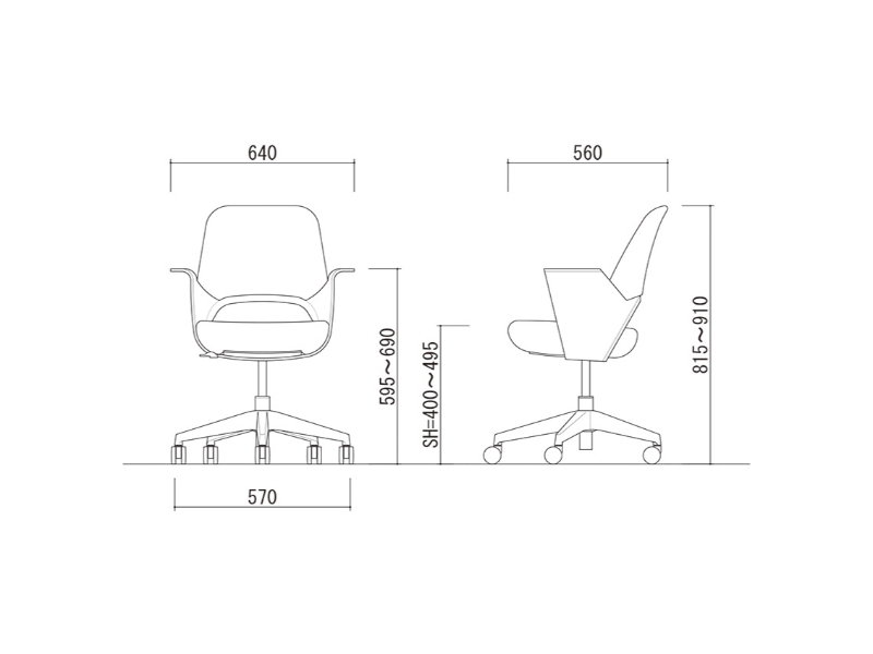オフィスチェア　リンクワークチェア　グレー　新品_4