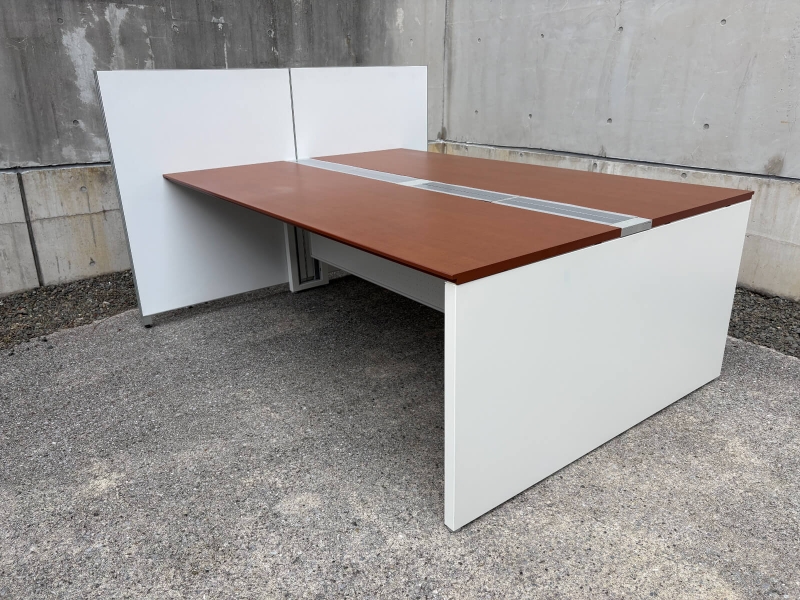 アルプレス デスクシステム　W2000/D1400㎜　エンドパネル付き　中古