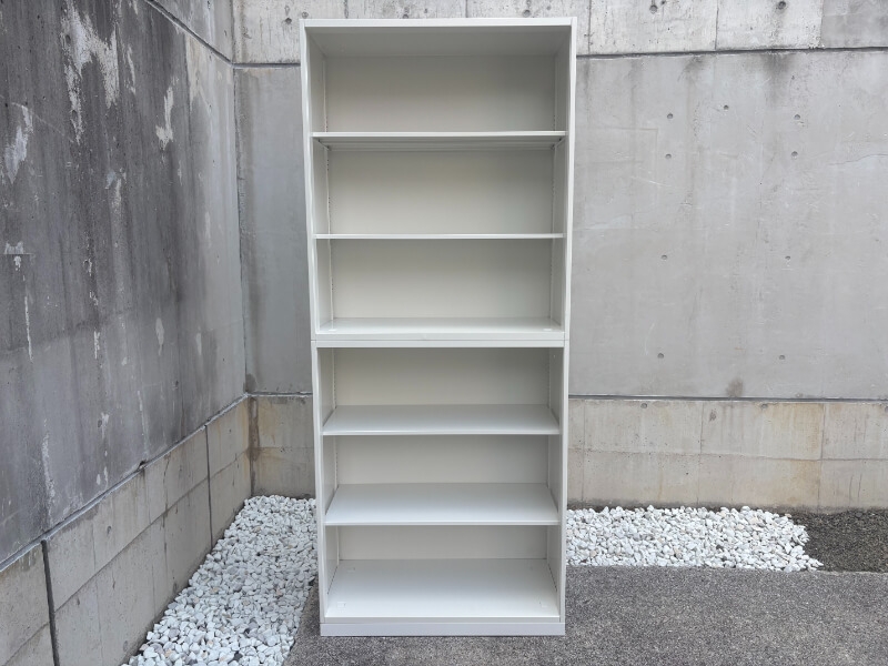 CW型　オープン書庫+オープン書庫（A4 6段対応）　ホワイト　中古_1