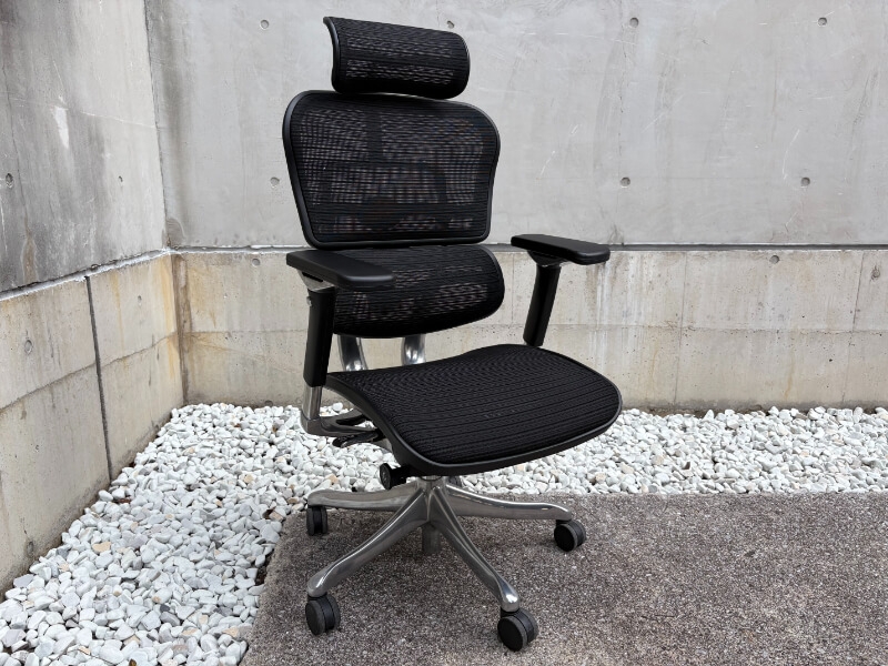 エルゴヒューマン プロチェア　ヘッドレスト付き　ブラック　中古