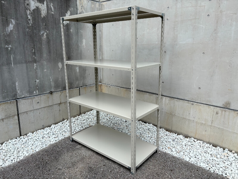 軽量ボルト式スチールラック　100㎏耐荷/段　W1200/D600/H1800㎜　中古