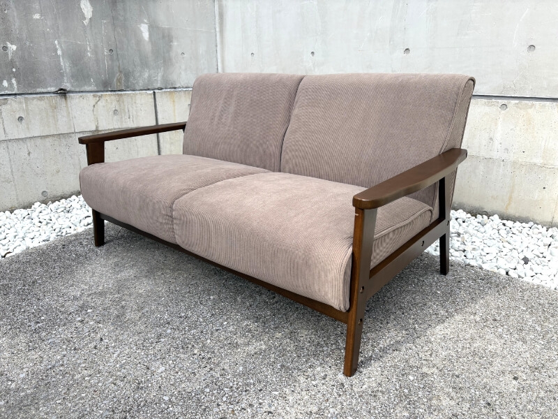 MOOD　2.5人掛けソファ　コーデュロイ張地　中古