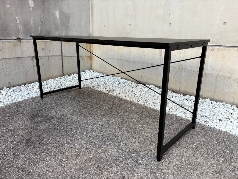 シンプルデスク3　W1600/D600/H700㎜　ブラック　中古
