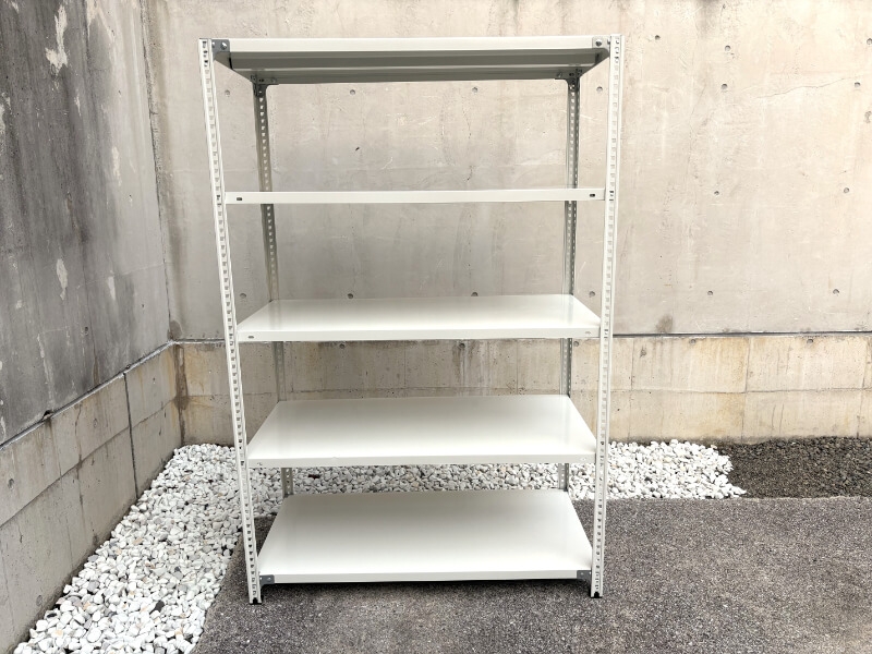 セミボルトレス軽量棚　100㎏耐荷/段　W1200/D600/H1800㎜　中古_1