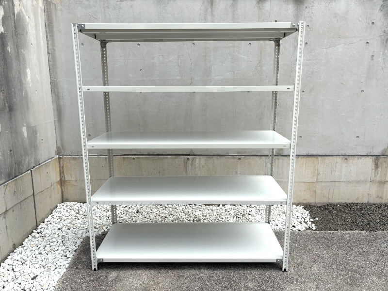 セミボルトレス軽量棚　100㎏耐荷/段　W1500/D600/H1800㎜　中古_1