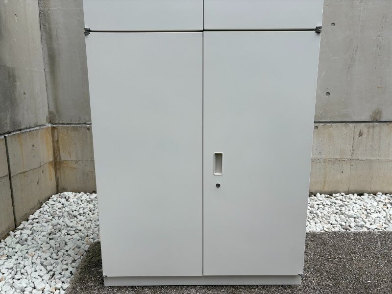 シンラインシリーズ　両開+両開キャビネット　上下セット（A4 6段対応） 中古_2